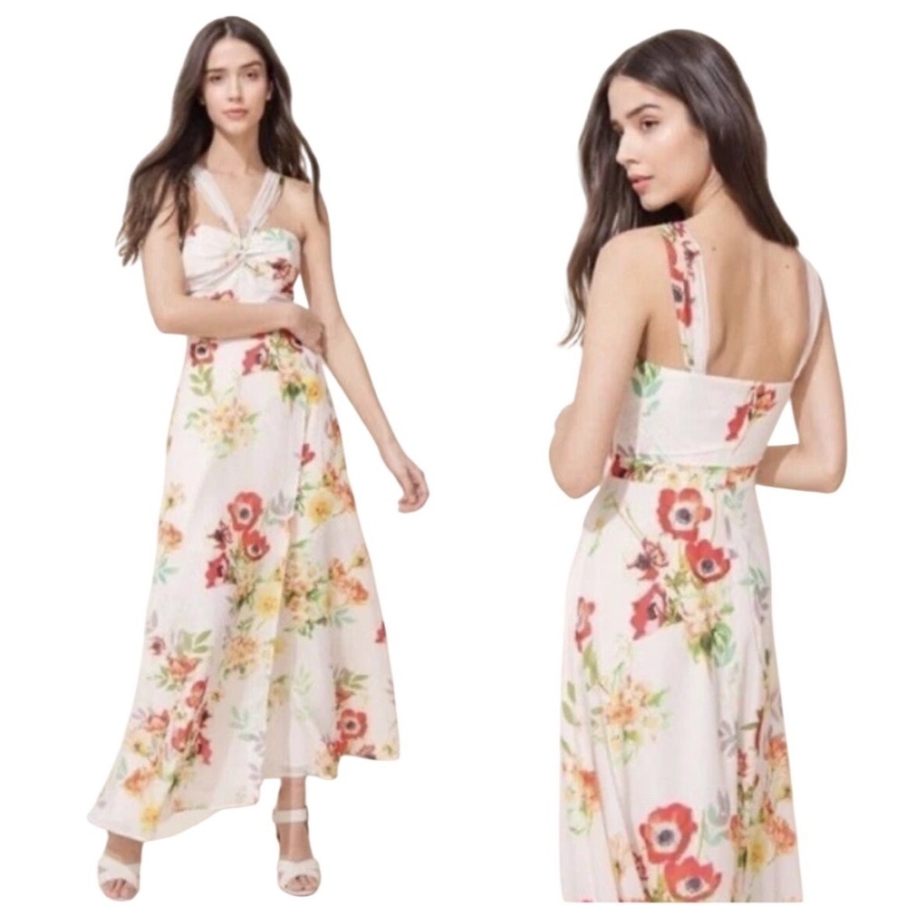 Yumi Kim Ariana Floral Halter Midi Dress‎ Field of Dreams Size XL